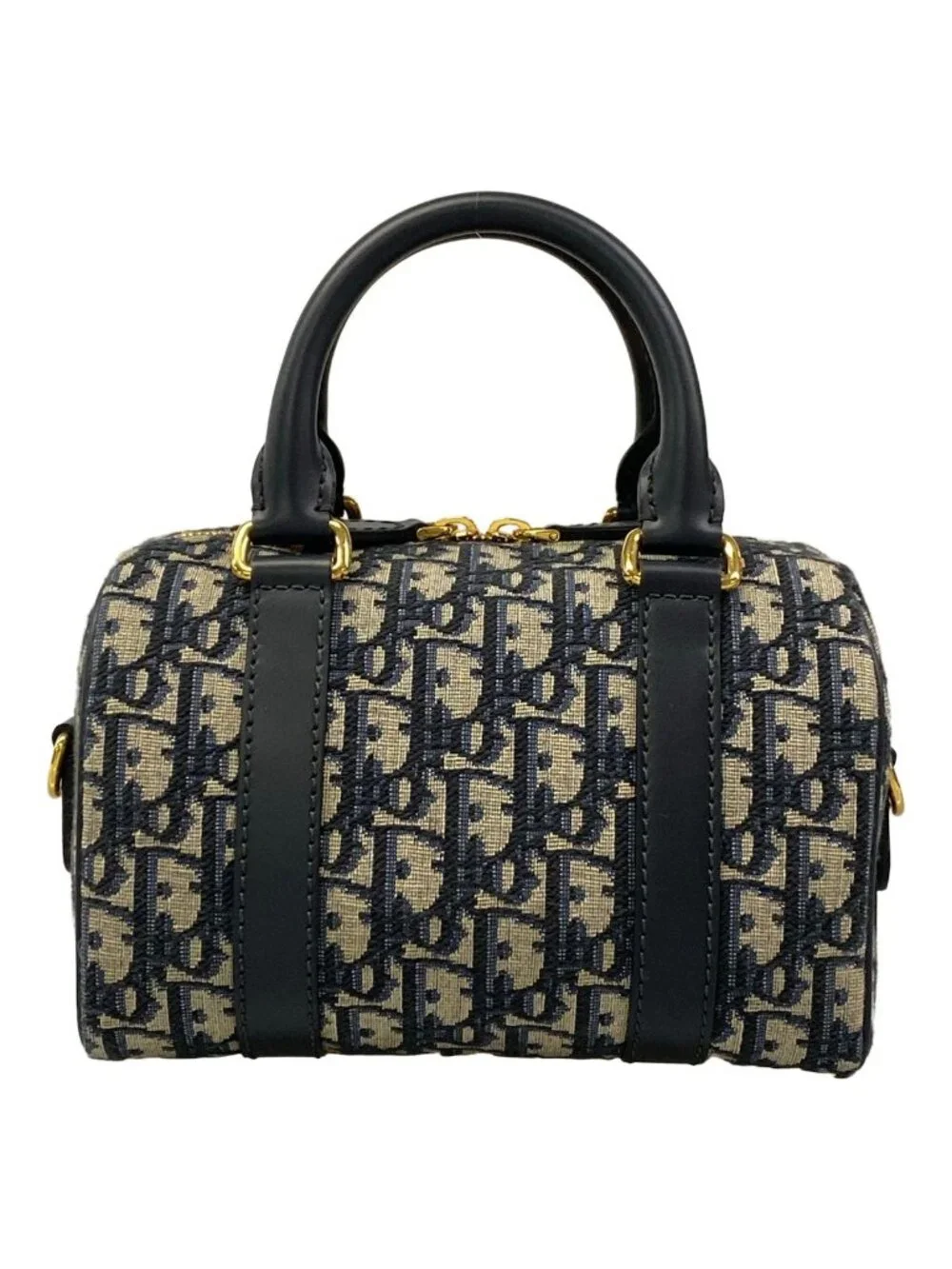 Dior Handbag Groove 20 Bag Small Ivory Dark Navy Leather